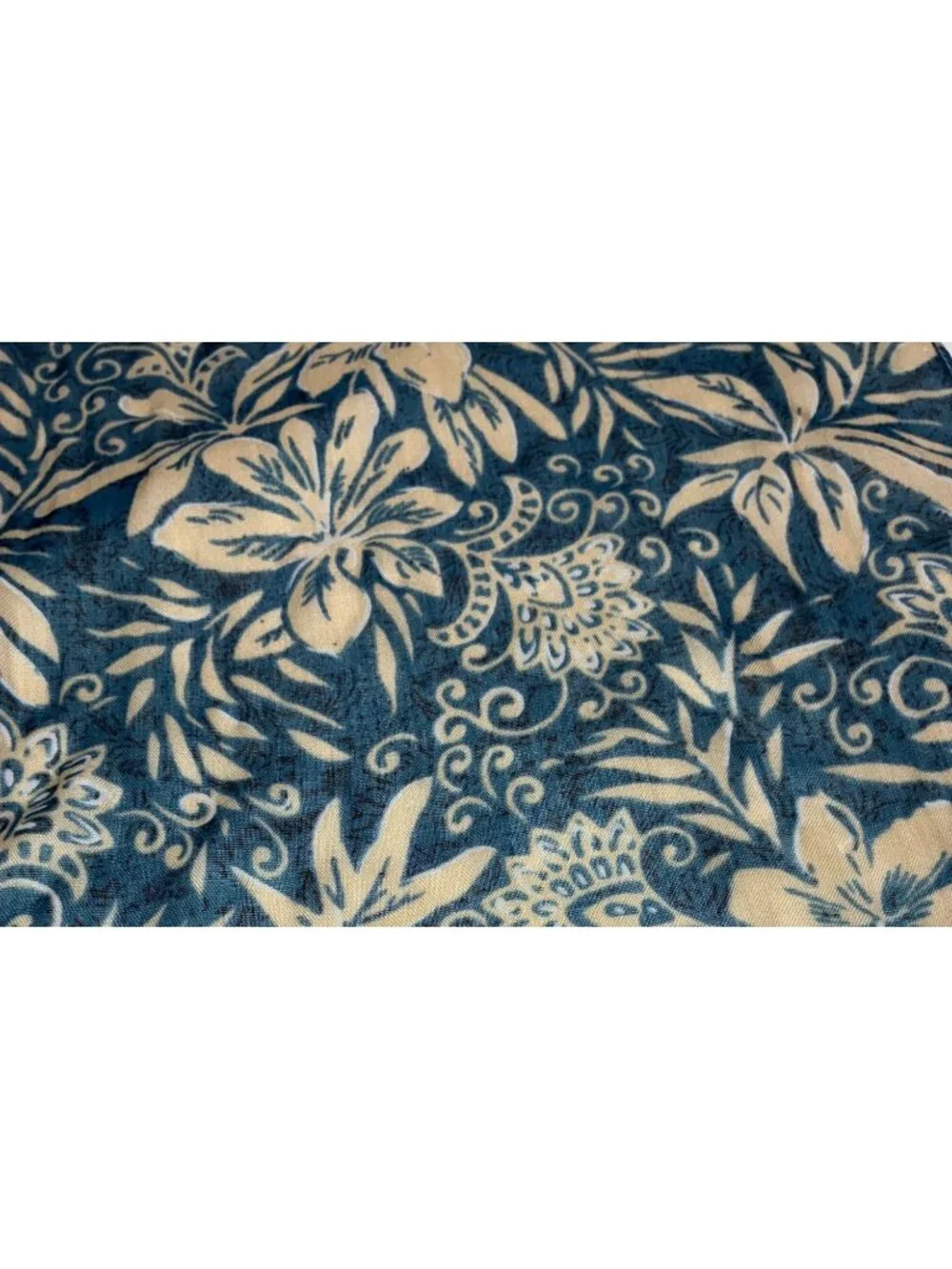 Patricia Nash Ikaria Floral Blue & Beige Viscose Scarf Lightweight Square Access